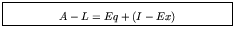 \fbox{\parbox{7cm}{
\begin{displaymath}Assets - Liabilities = Equity + (Income - Expenses) \end{displaymath}}}